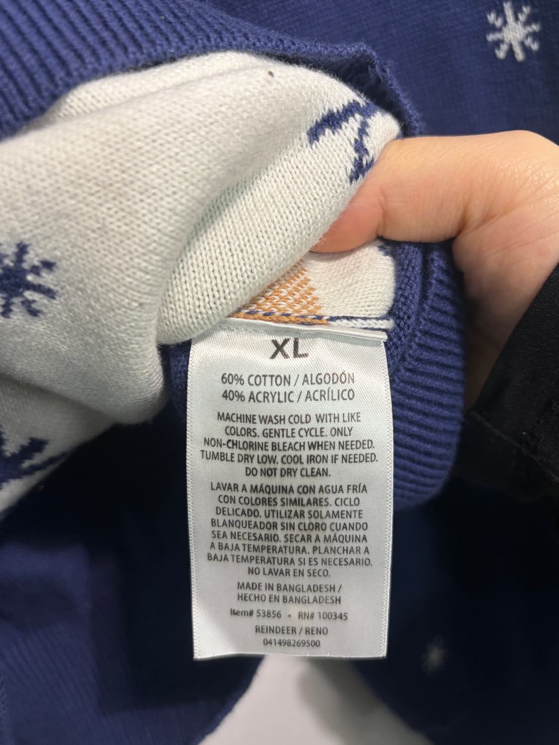 U.S.A. 크리스마스 루돌프 어글리니트 XL 상품이미지10