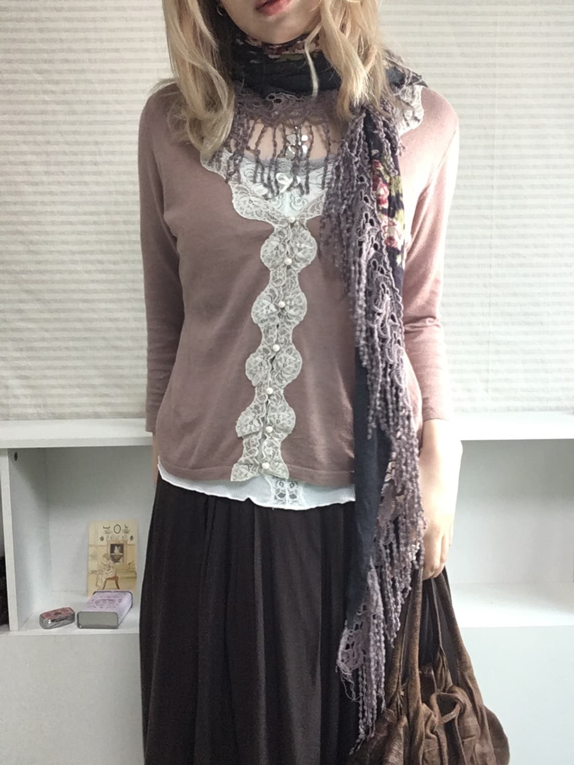jpn vintage rose pink lace pearl cd 상품이미지4