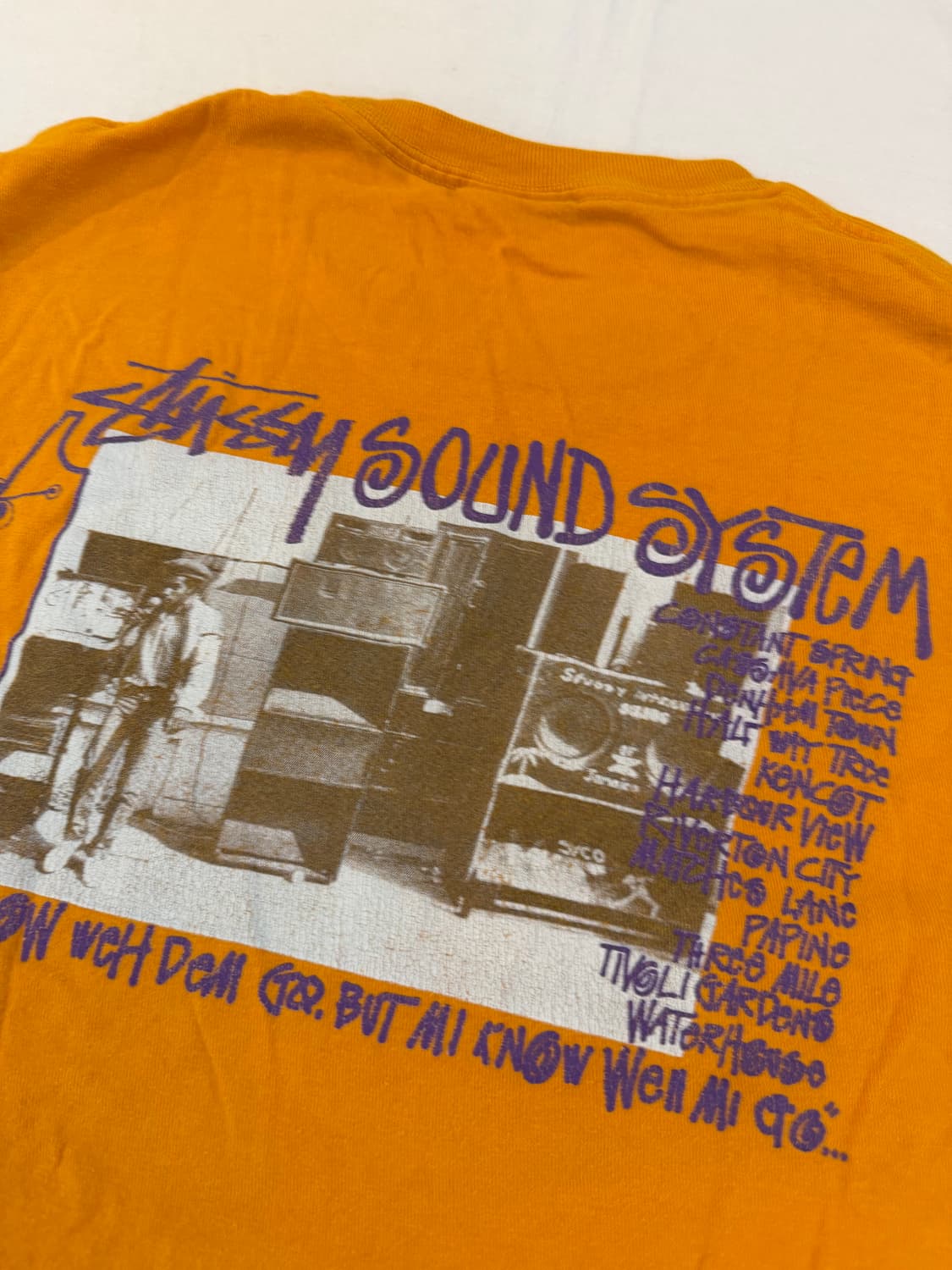 스투시 사운드 시스템 반팔 티셔츠 오렌지 상품이미지2