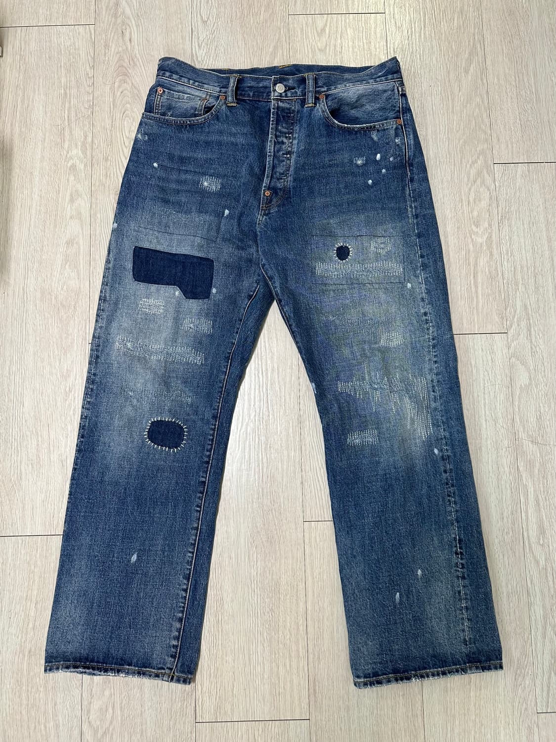 아웃스탠딩 30s 리페어 셀비지 데님 M 상품이미지3