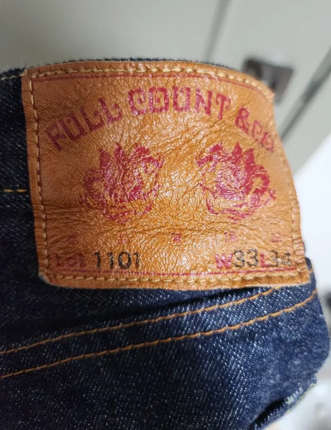 풀카운트 1101 데님팬츠 33사이즈 상품이미지2