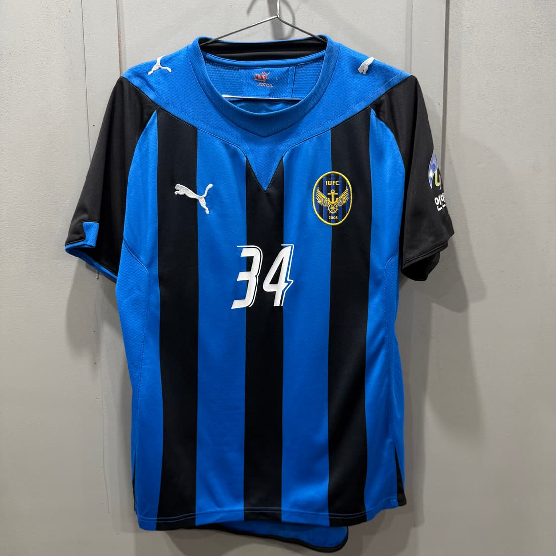 L 푸마 인천 유나이티드 축구팀 34 마킹 유니폼 반팔 티셔츠 상품이미지1