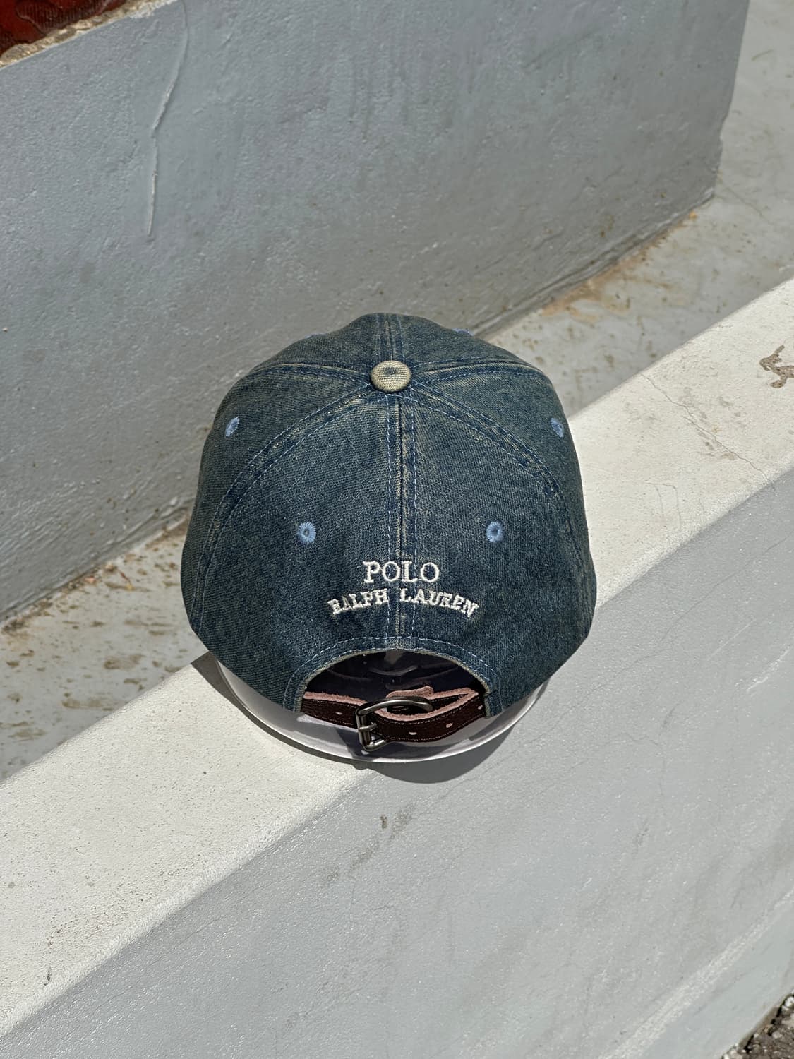 [F] 폴로 랄프로렌 베어 곰돌이 데님 볼캡 모자 상품이미지4