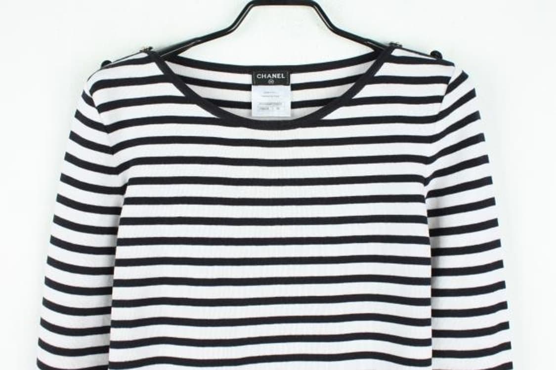 CHANEL 스트라이프 롱 슬리브 티 상품이미지2