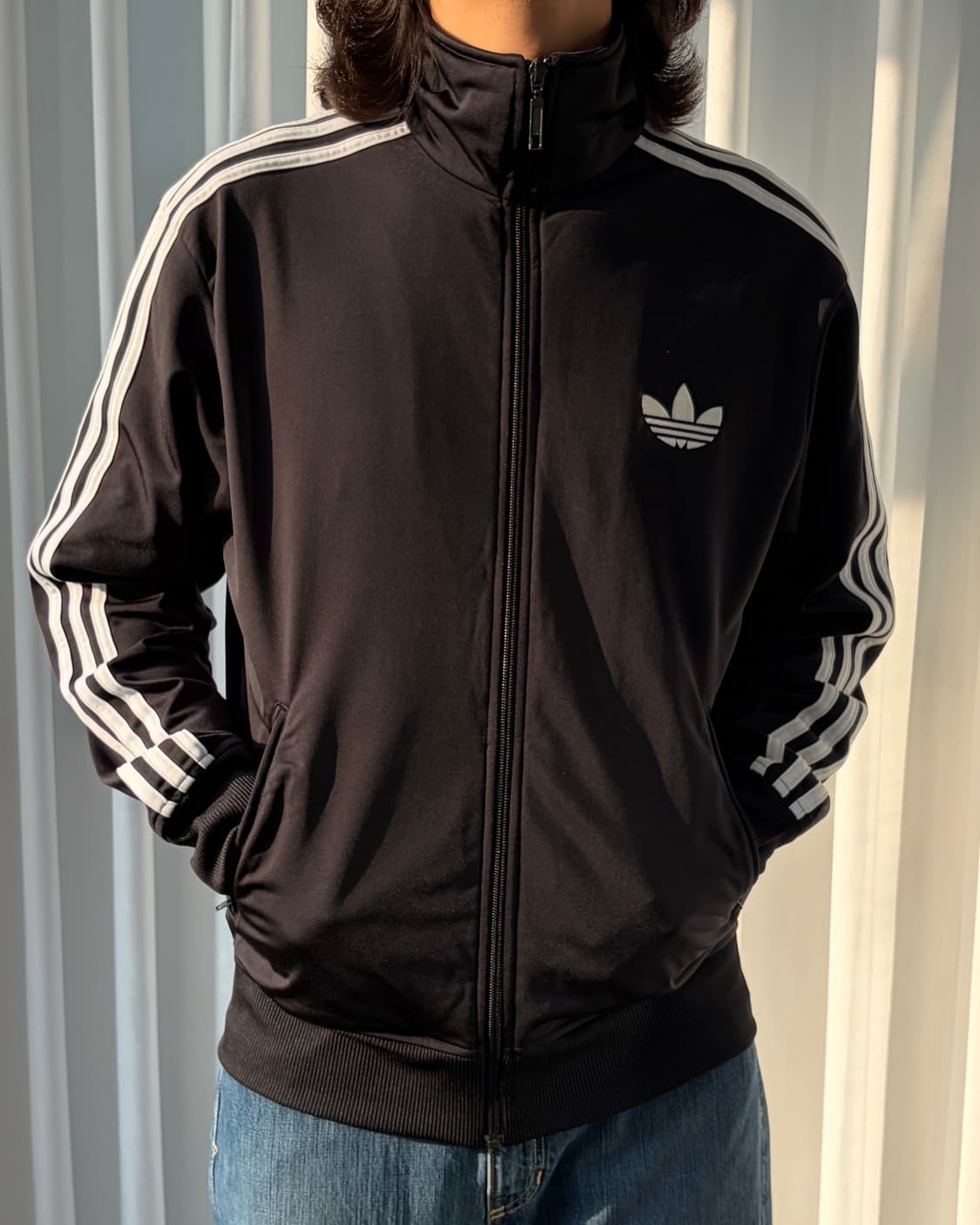 [XL]아디다스 구형 파이어버드 블랙 트랙탑 져지 상품이미지3