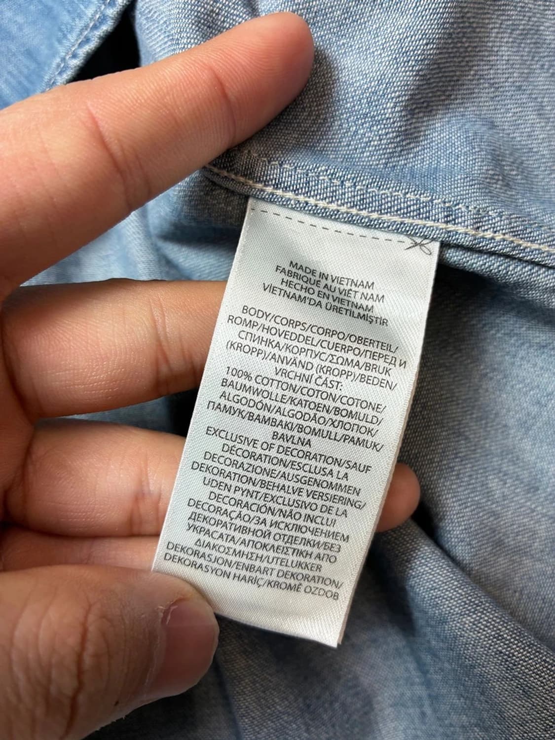 폴로 랄프로렌 자수로고 클래식핏 데님 셔츠 PN9399 상품이미지8