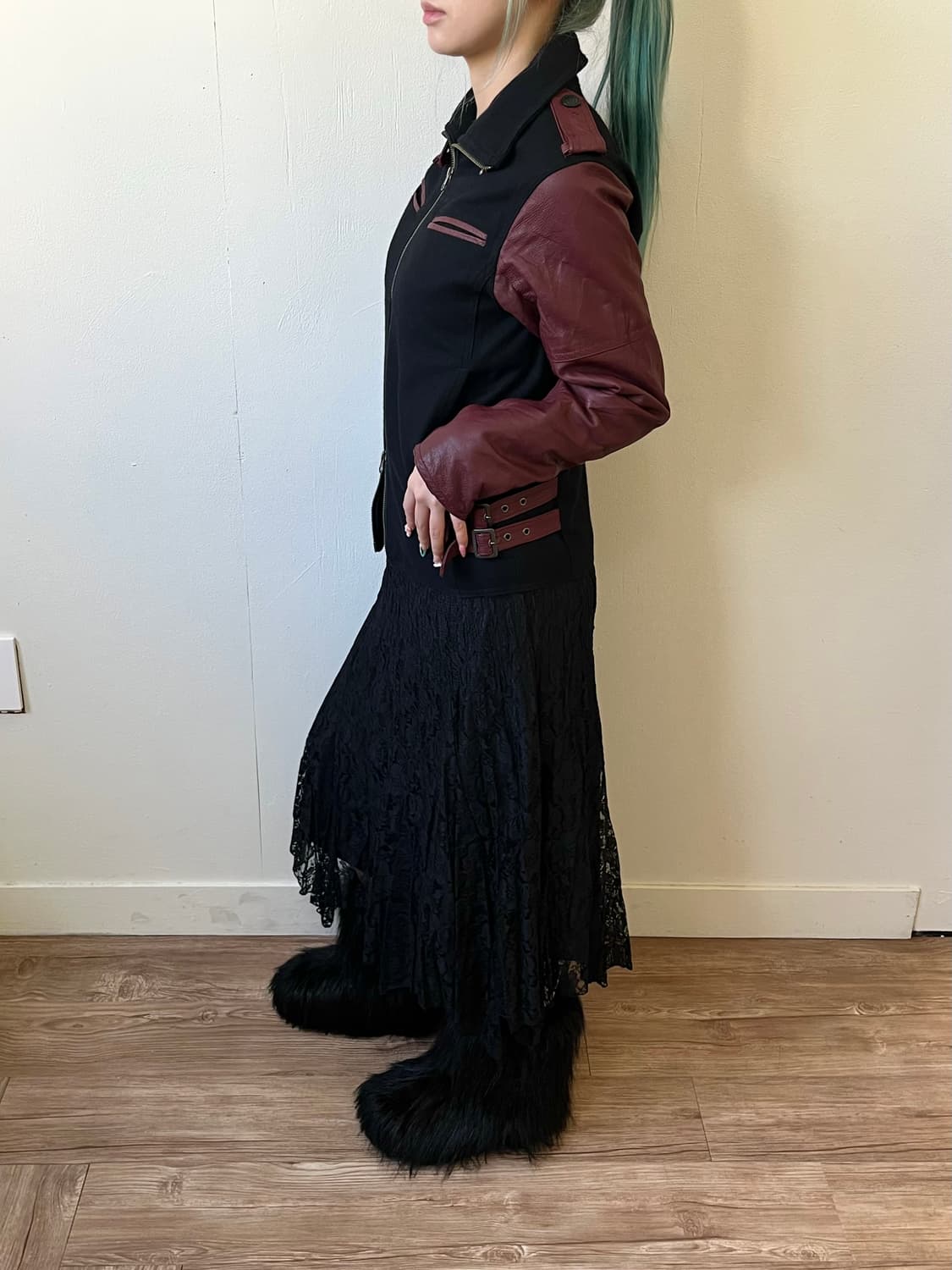 VANA Gold Label 울 & 레더 바이커 자켓 상품이미지6