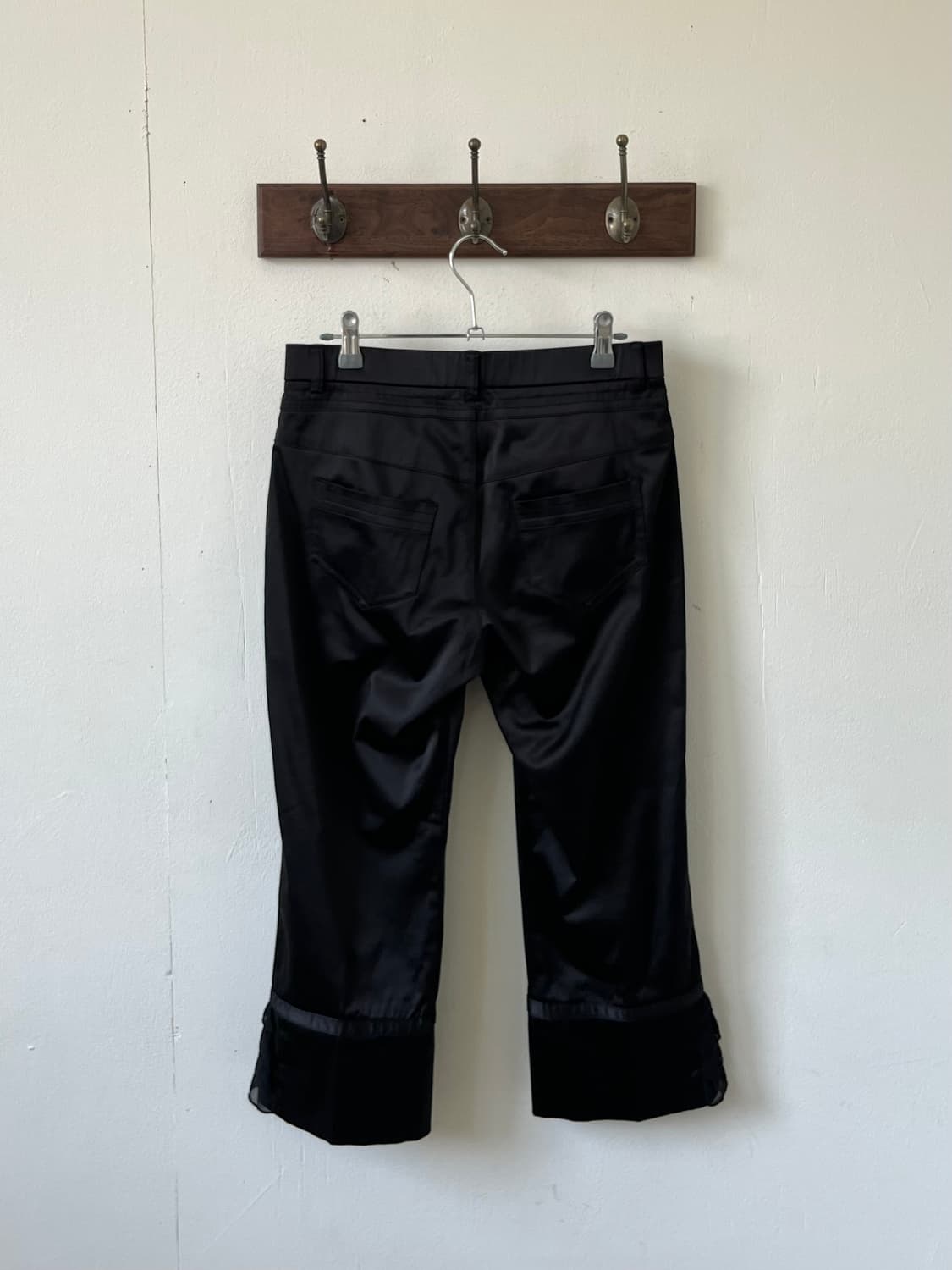 Japan vtg 블랙 7부 바지 상품이미지3