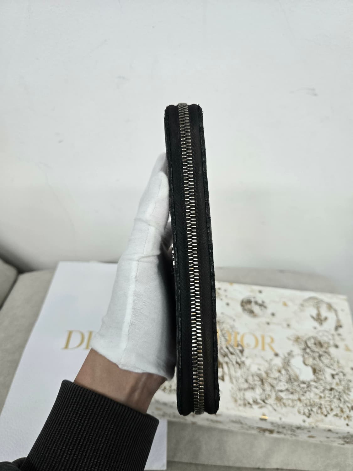 [보증서 정품]디올 오블리크 지퍼 장지갑 상품이미지4