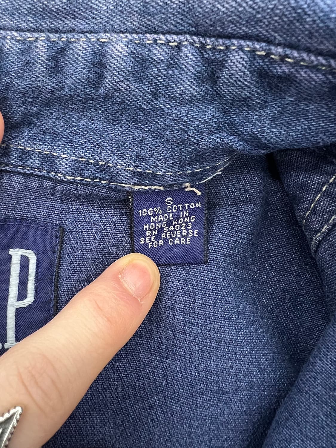 갭 웨스턴 데님 투 포켓 스냅 버튼 셔츠 상품이미지8