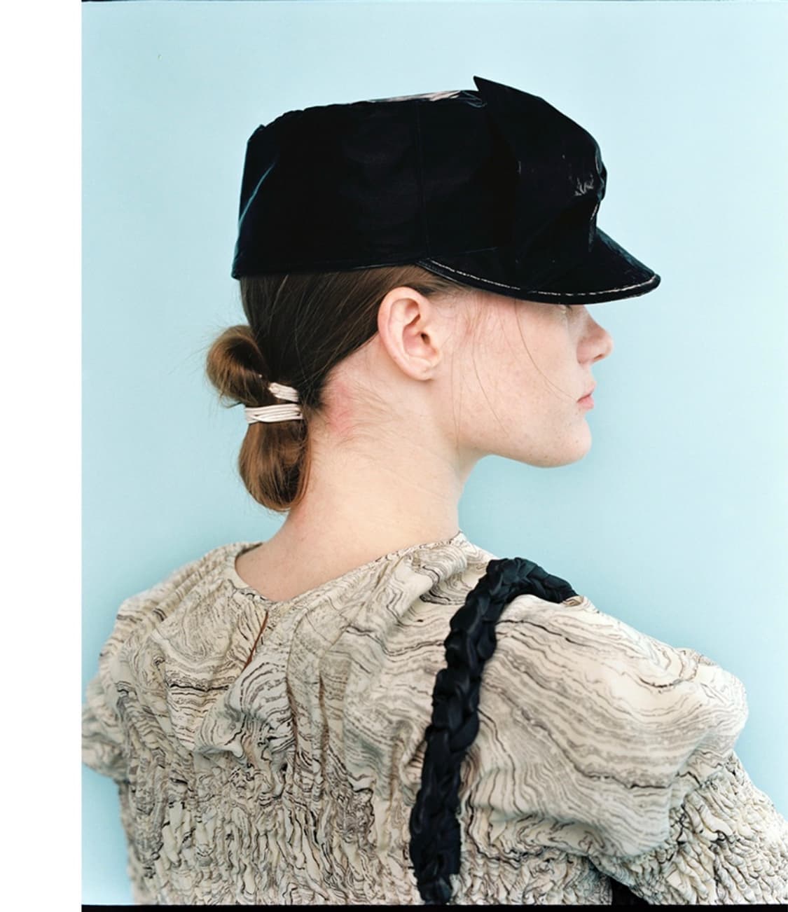 새상품) 어썸니즈 벨보이 캡 리본 블랙 상품이미지7