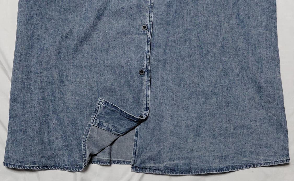 [F] 일본 브랜드 GORGE 빅패치 데님 반팔 셔츠 (오버핏/중청) 상품이미지3
