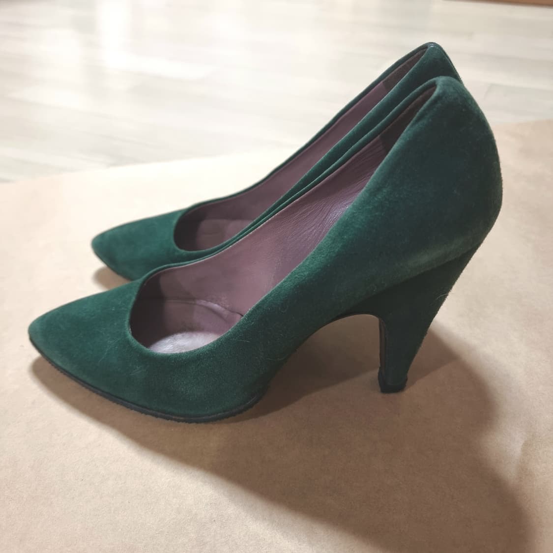 미우미우 miumiu 스웨이드 슈즈 하이힐 구두 (220/35) 상태양호 상품이미지1