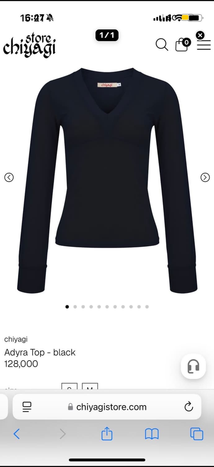 키야기 adyra 탑 블랙 s 상품이미지1