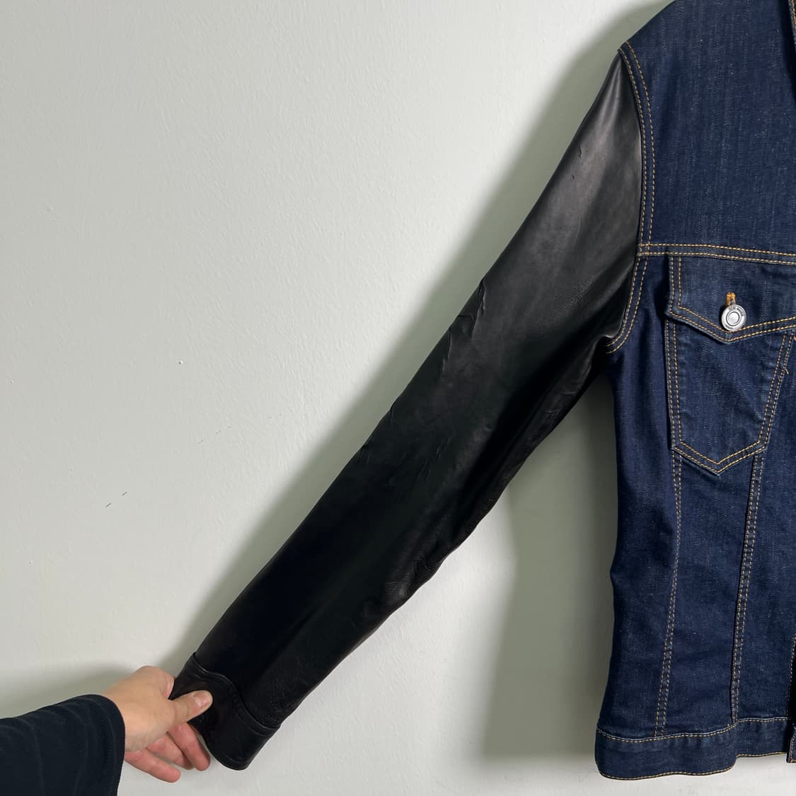 젠메이드 암 레더 데님 자켓 L 상품이미지8