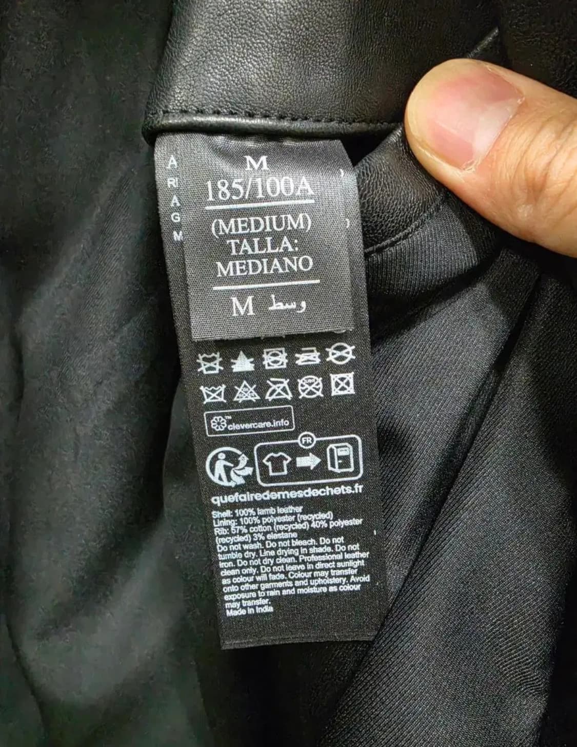 올세인츠 램스킨 레더 자켓 블랙 M(100-105) 상품이미지2
