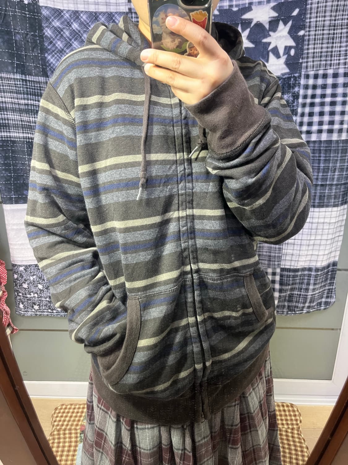 올드 유니클로 스트라이프 후드집업 상품이미지2