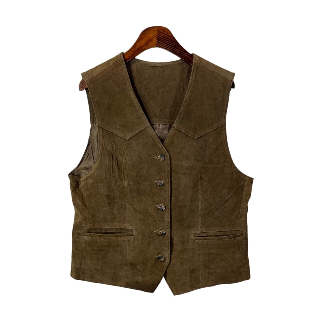 [JPN] 빈티지 레더 스웨이드 베스트 상품이미지1