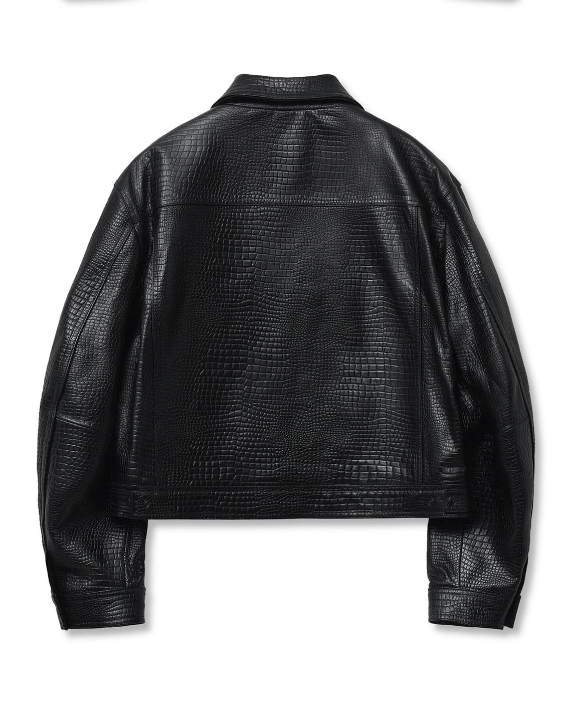 엘무드 카이만 램스킨 레더 트러커 자켓 블랙 48사이즈 상품이미지2