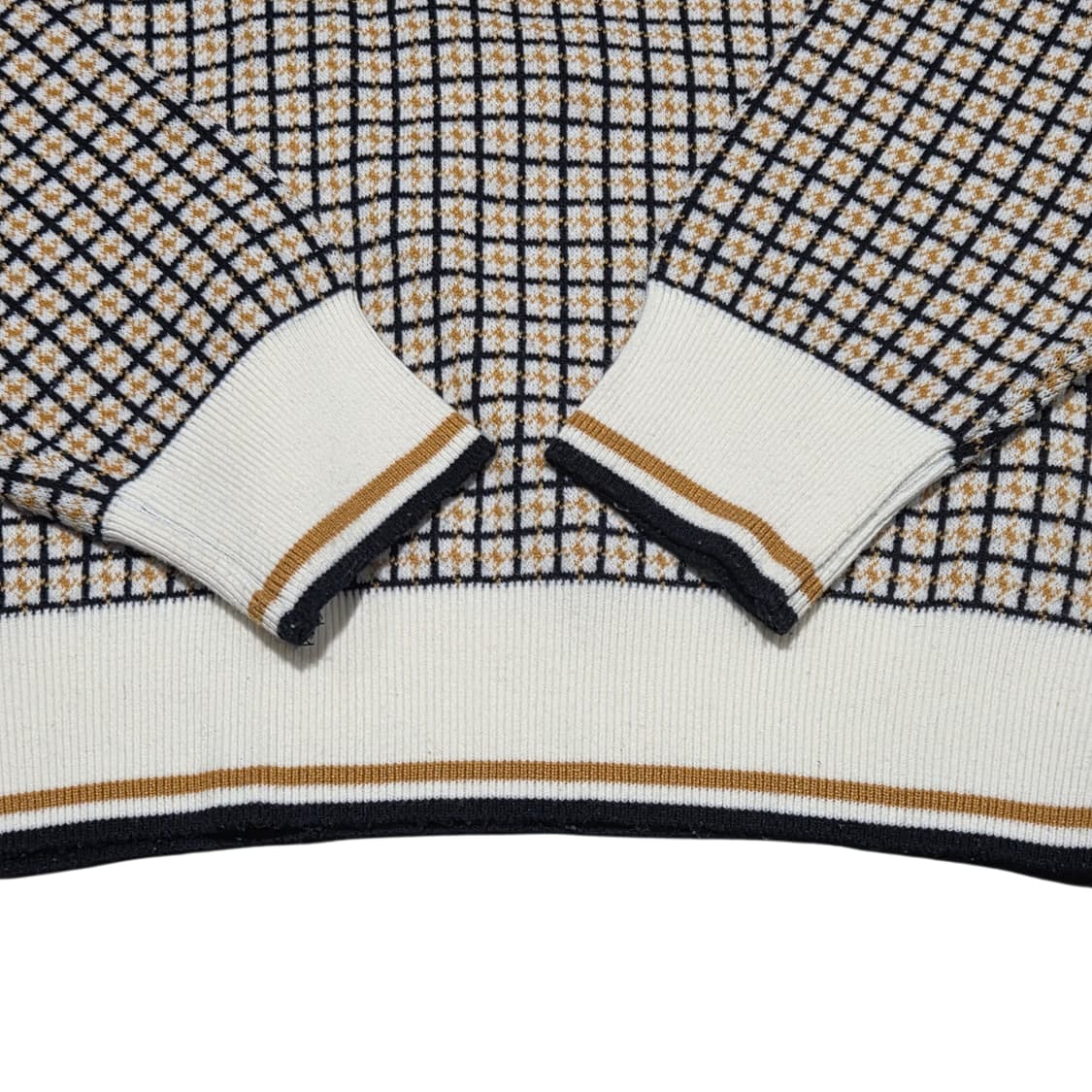 빈티지 클래식 격자무늬 V넥 니트 상품이미지2