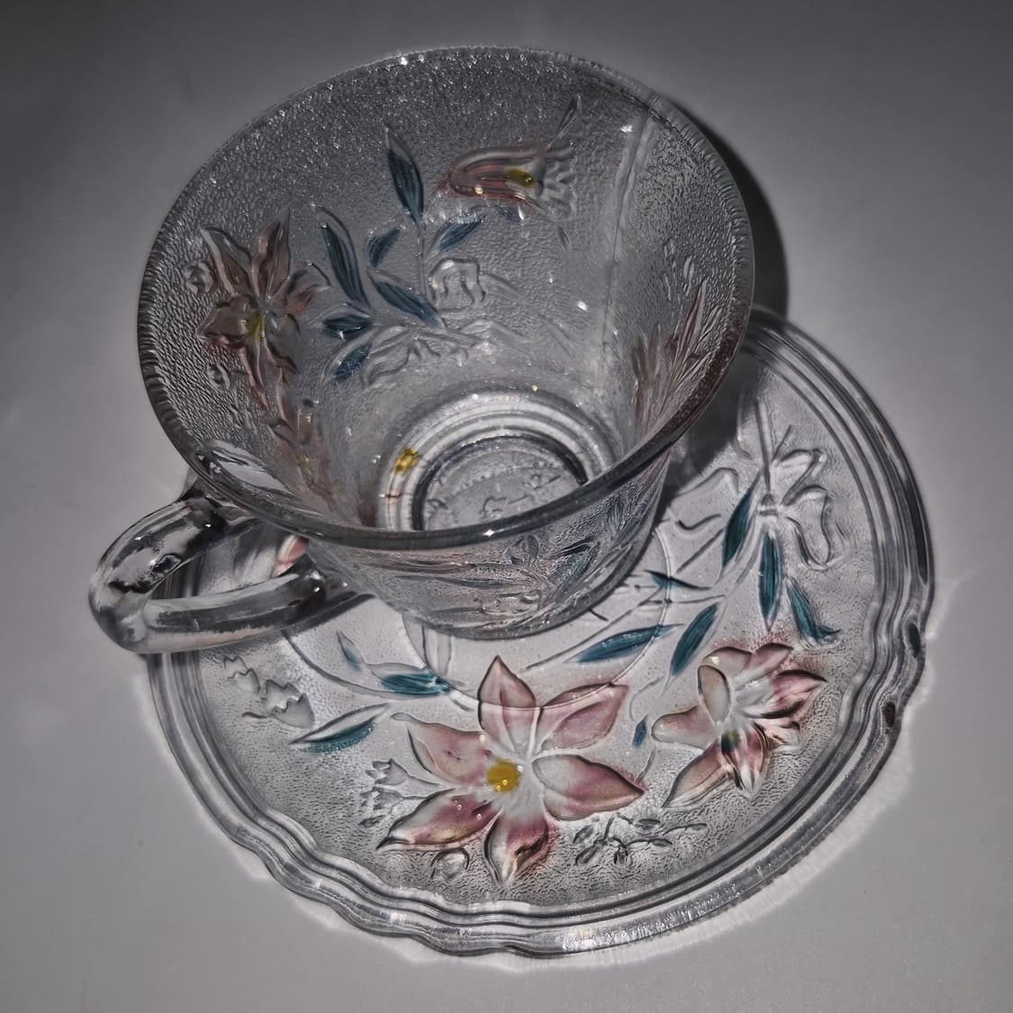 80s 카메이 마블 컬러 난초 컵&소서 1세트 상품이미지6