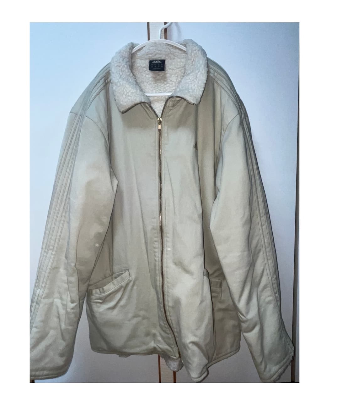 아디다스 양털 집업 자켓 베이지 상품이미지2