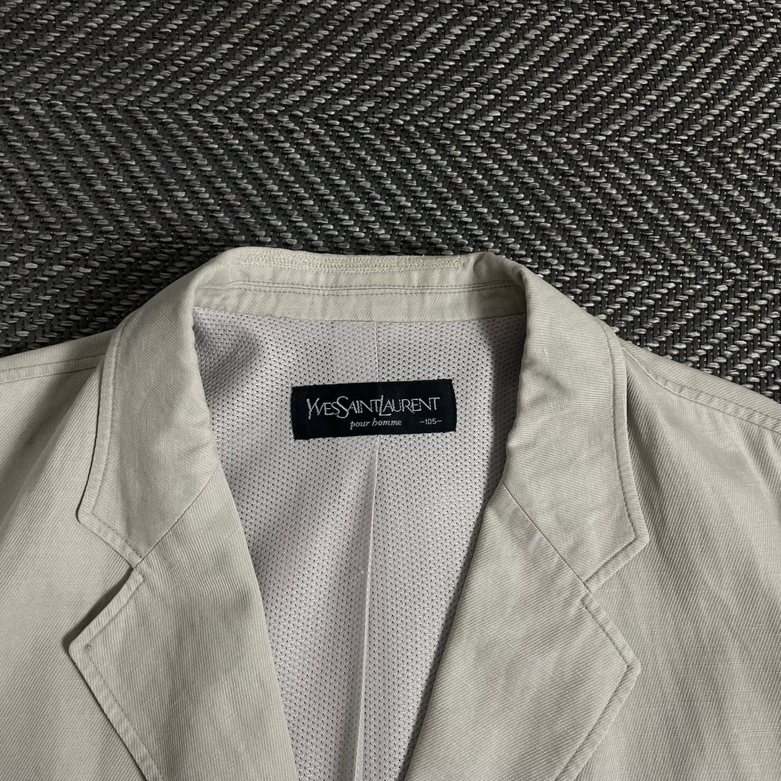 90s 입생로랑 자수로고 아카이브 치노 블레이저 자켓 y 3299 상품이미지7