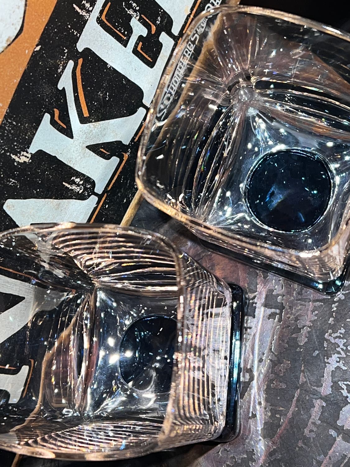 70s Disaronno Pink&Blue bar Glass 상품이미지9