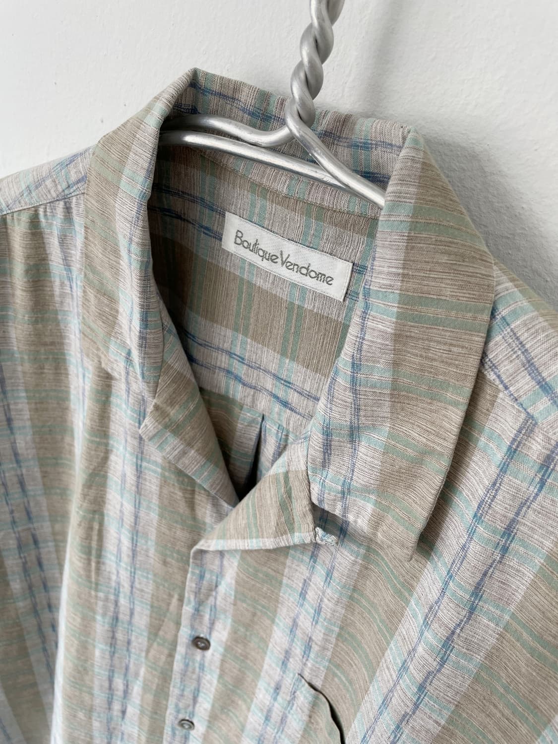 Patterned open collar H/S shir 상품이미지2