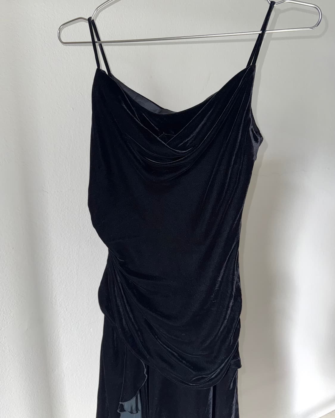 빈티지 벨벳 프릴 원피스 상품이미지4