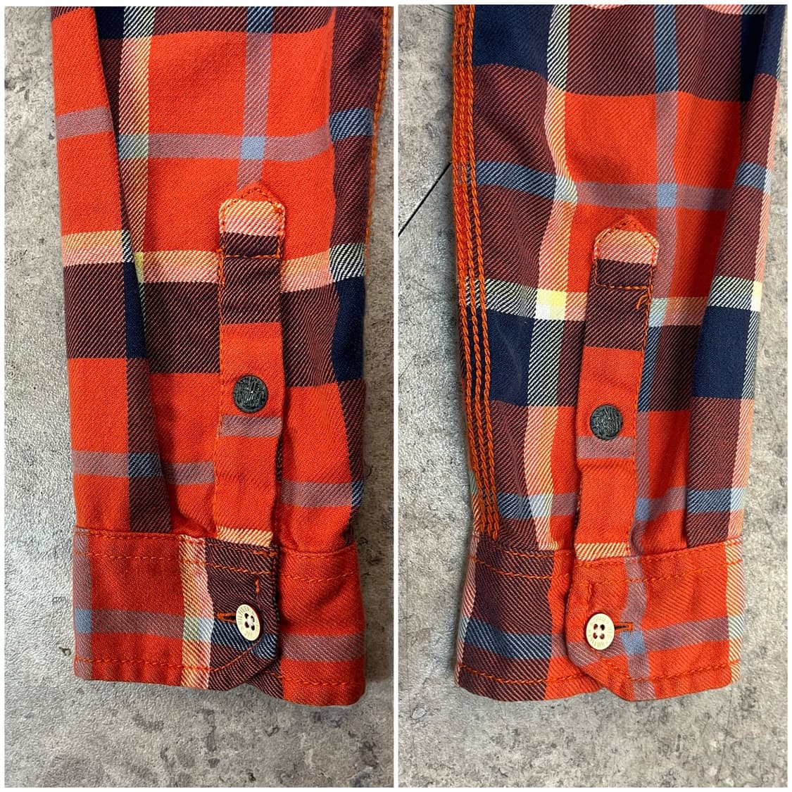 타미힐피거 버튼 체크 셔츠 레드 M #csz3279 상품이미지10