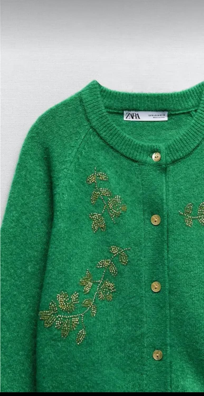 자라 ZARA 비즈장식 가디건 새상품 상품이미지10