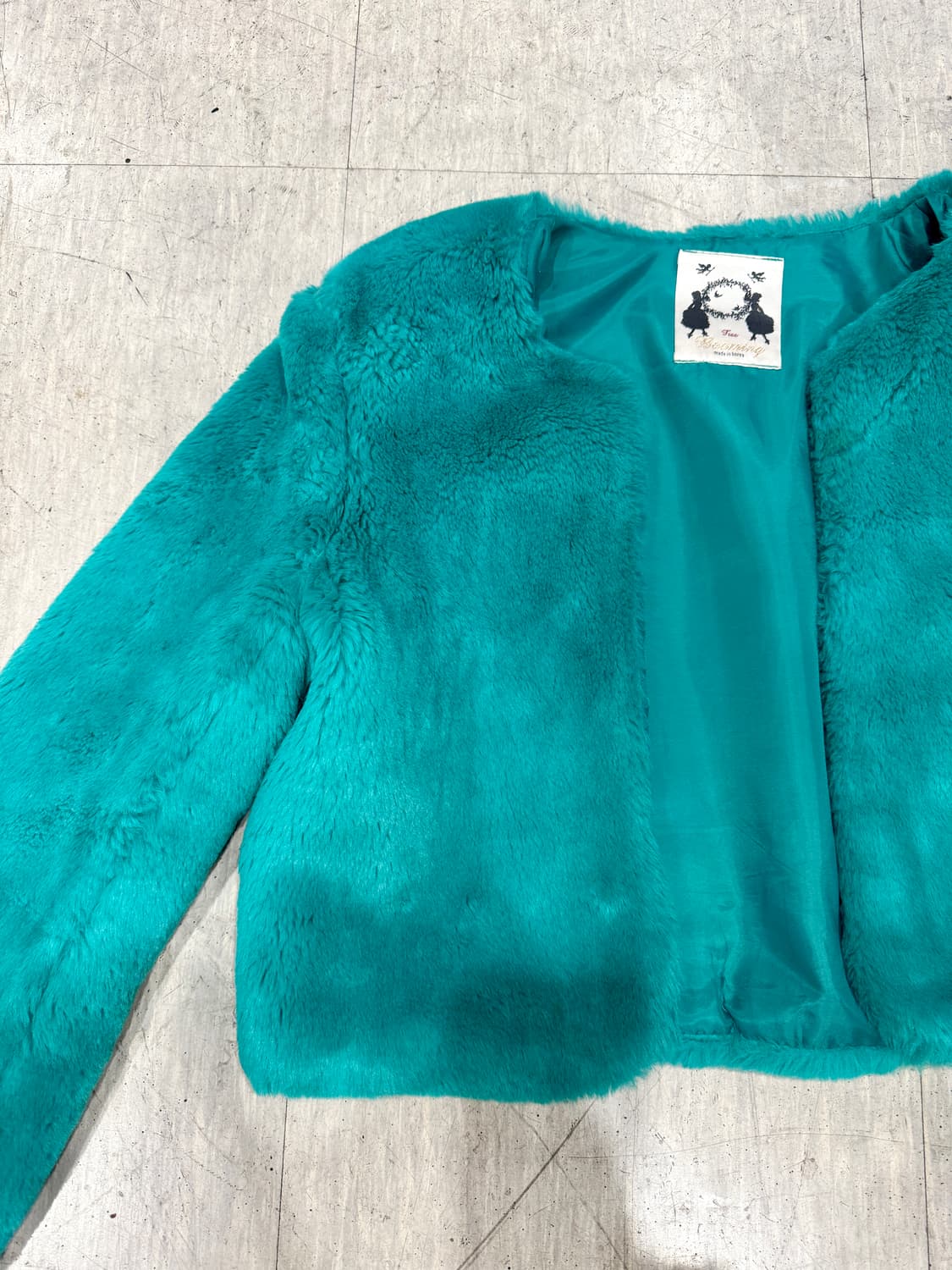 vintage 크롭 페이크 퍼자켓 상품이미지5