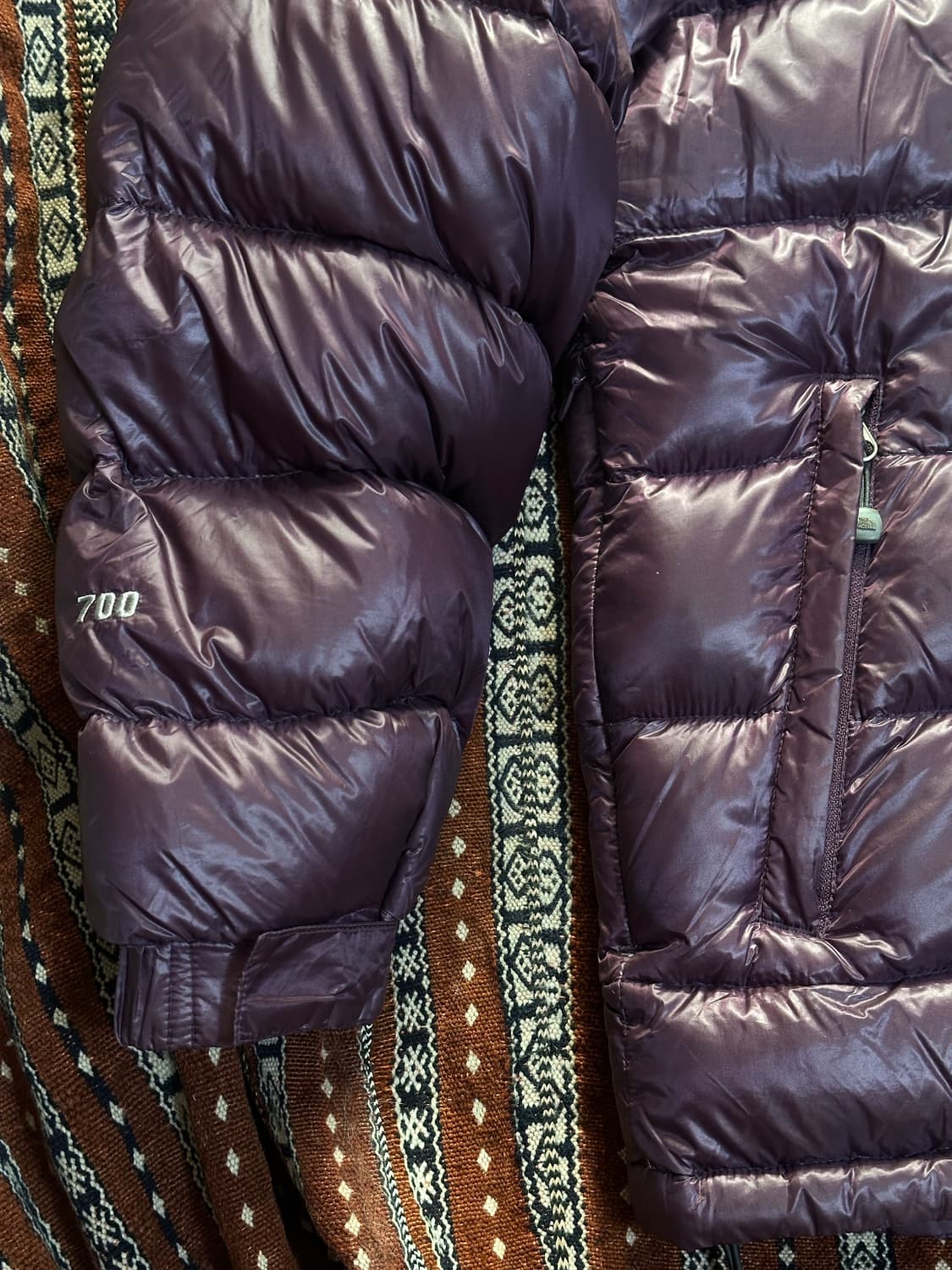 노스페이스 700 필 파카 L 퍼플 상품이미지4