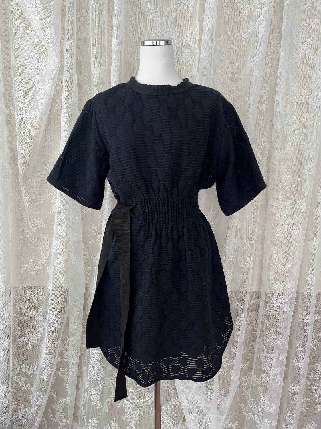 83-94-160) 한섬 마인 반팔 원피스 네이비 상품이미지1