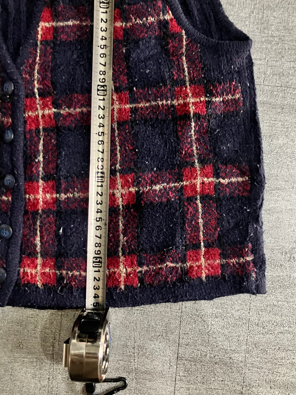 일본빈티지 Idontkange 핀터깔 올드스쿨아메카지 니트베스트조끼 상품이미지3