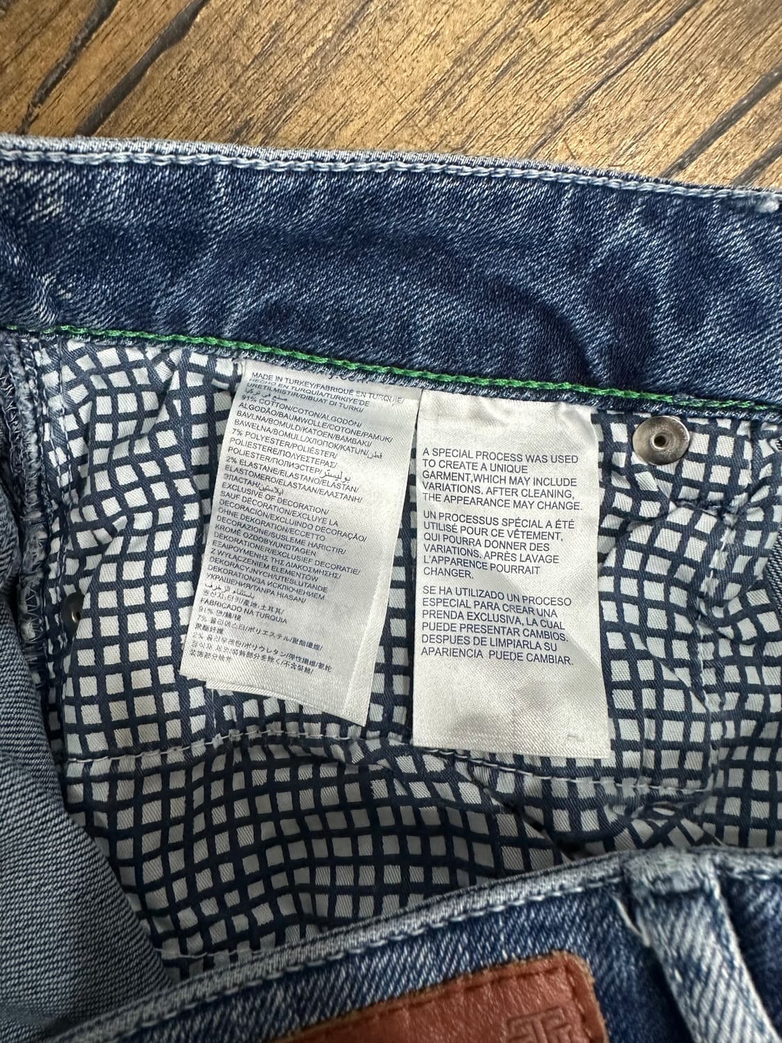 타미힐피거 데님 패치 워싱 청바지 28사이즈 새제품 올드스쿨 상품이미지9