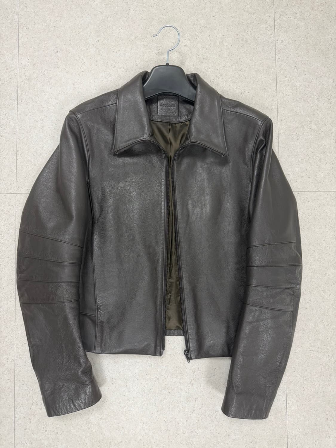 머듈 레더 자켓 브라운 상품이미지1