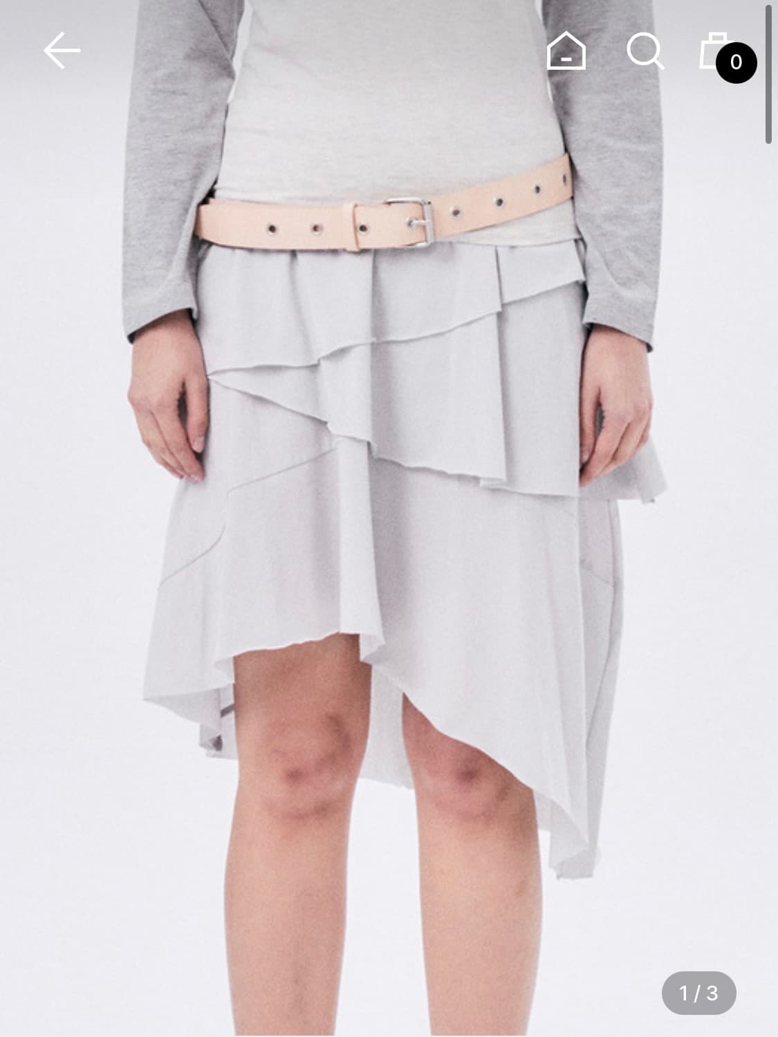 할로미늄 3 LAYERS SKIRT / LIGHT GRAY 상품이미지1