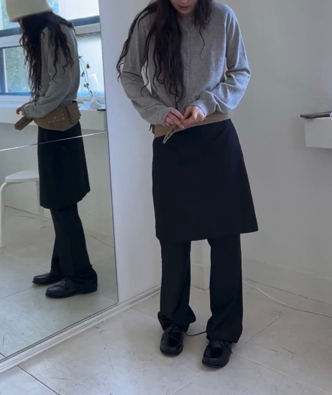 샵페어리classic layered skirt+pants 레이어드치마바지 상품이미지4