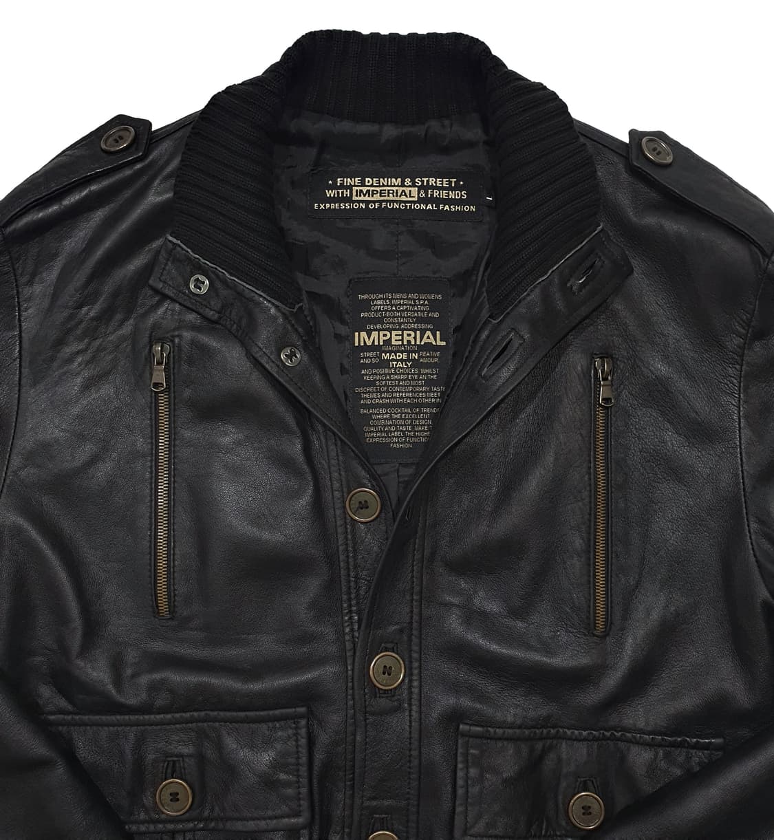 임페리얼 양가죽 봄버 자켓  L (100~105) italy made 상품이미지5