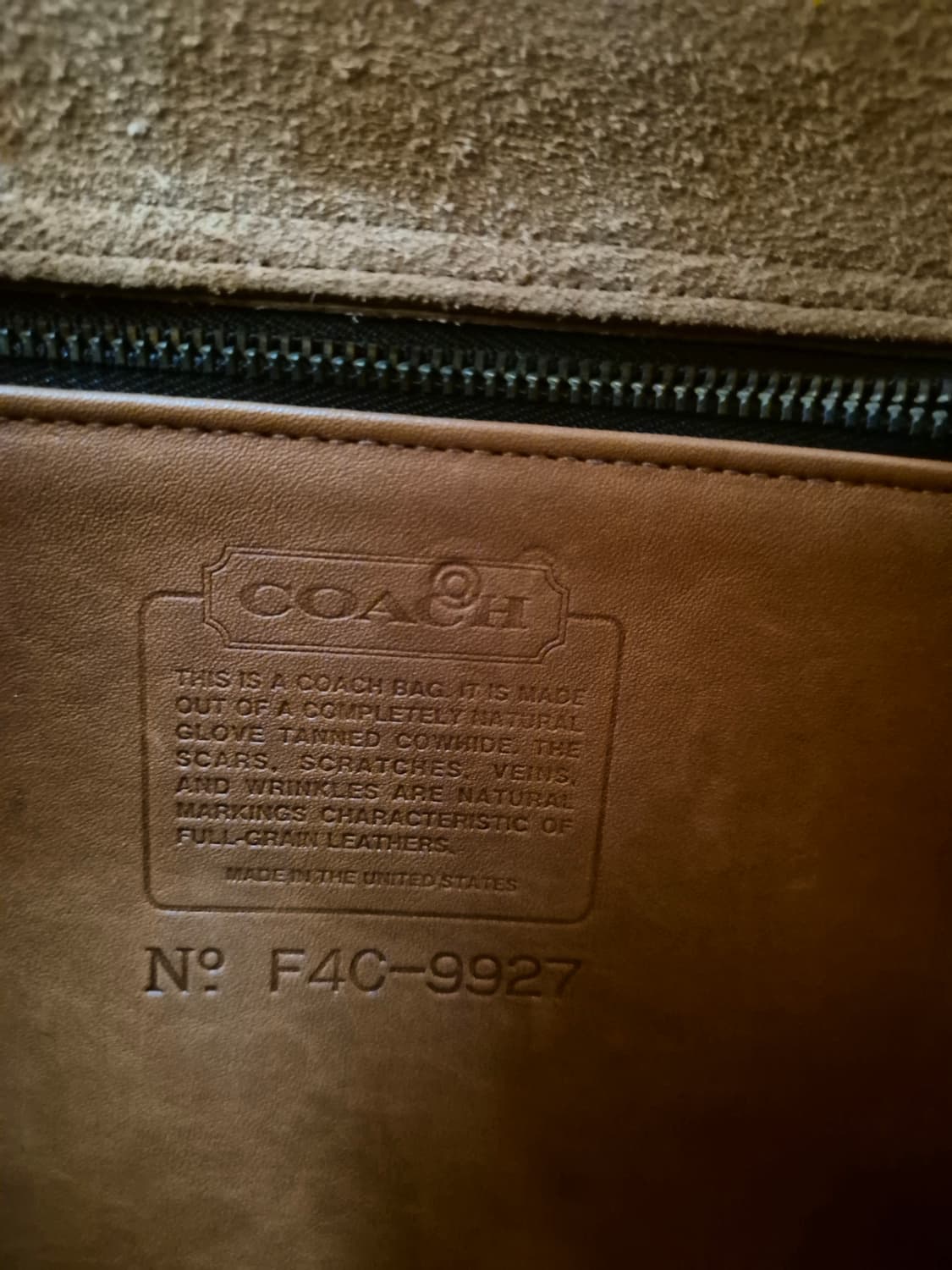 Old coach willis 코치 윌리스 British tan 레더백 상품이미지6