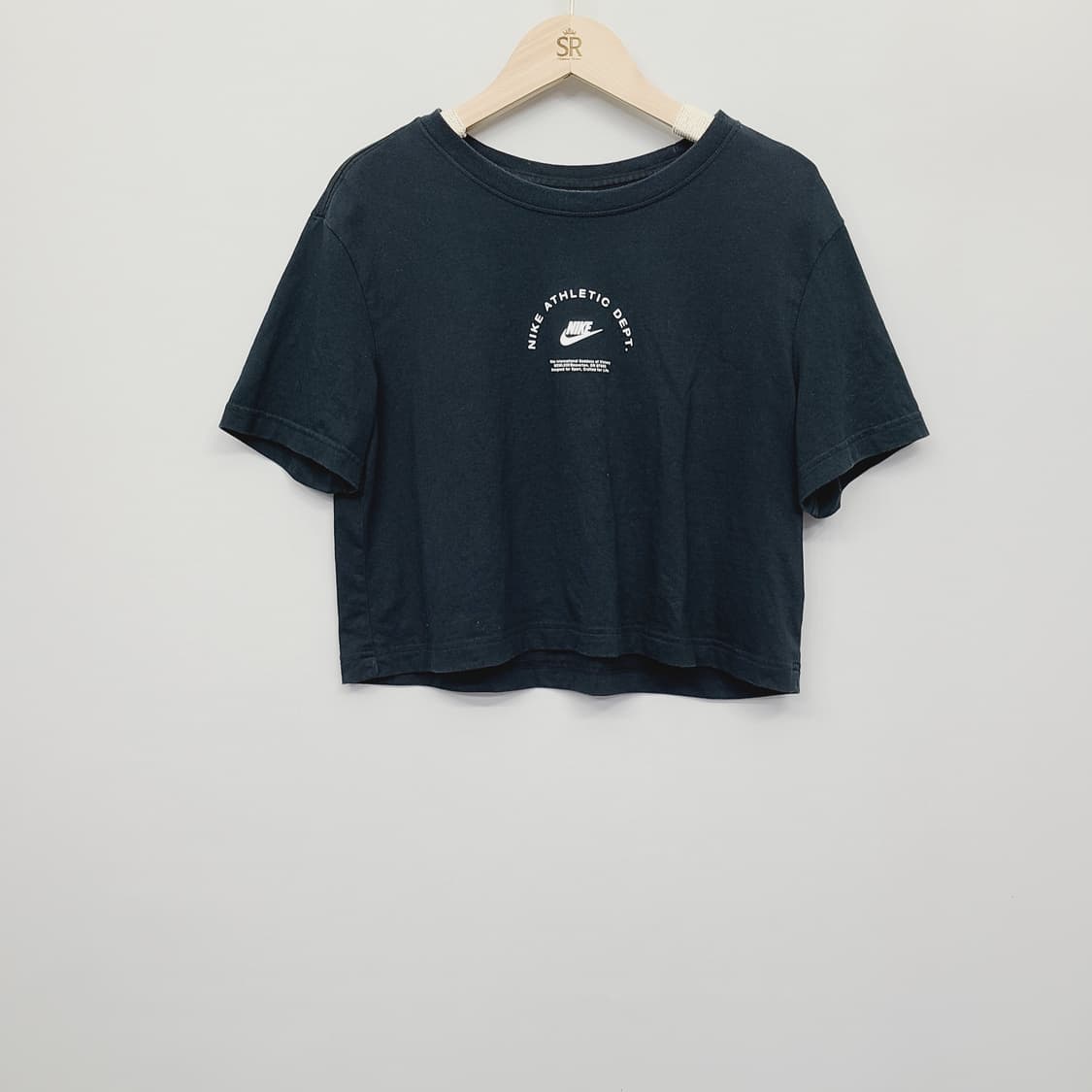 [L] 나이키 NSW 애슬레틱 데프트 크롭 티셔츠 블랙 상품이미지2