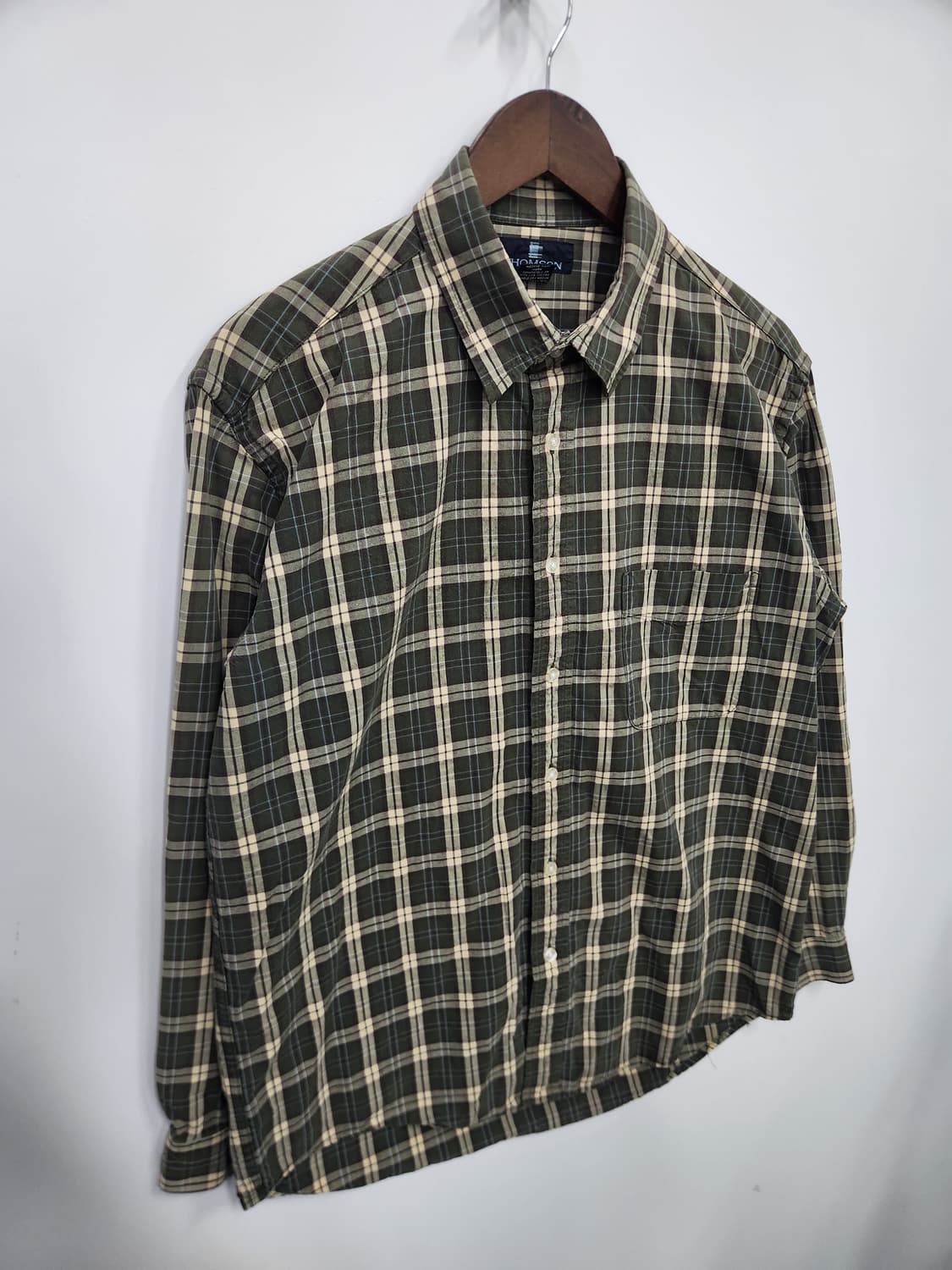 톰슨 카키 플란넬 셔츠 상품이미지5