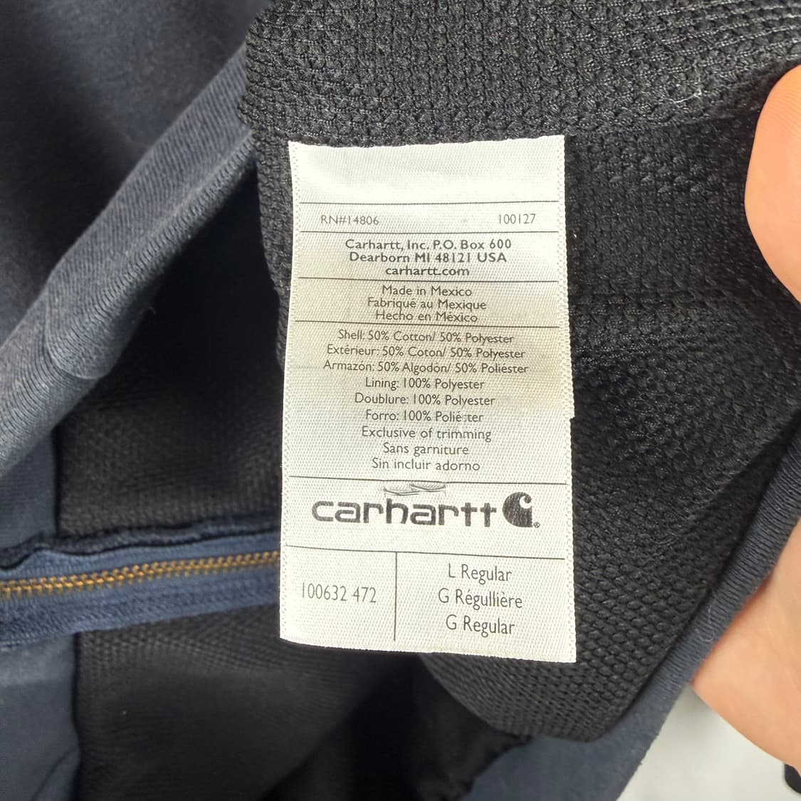 L) 칼하트 레인디펜더 후드집업 네이비 상품이미지5