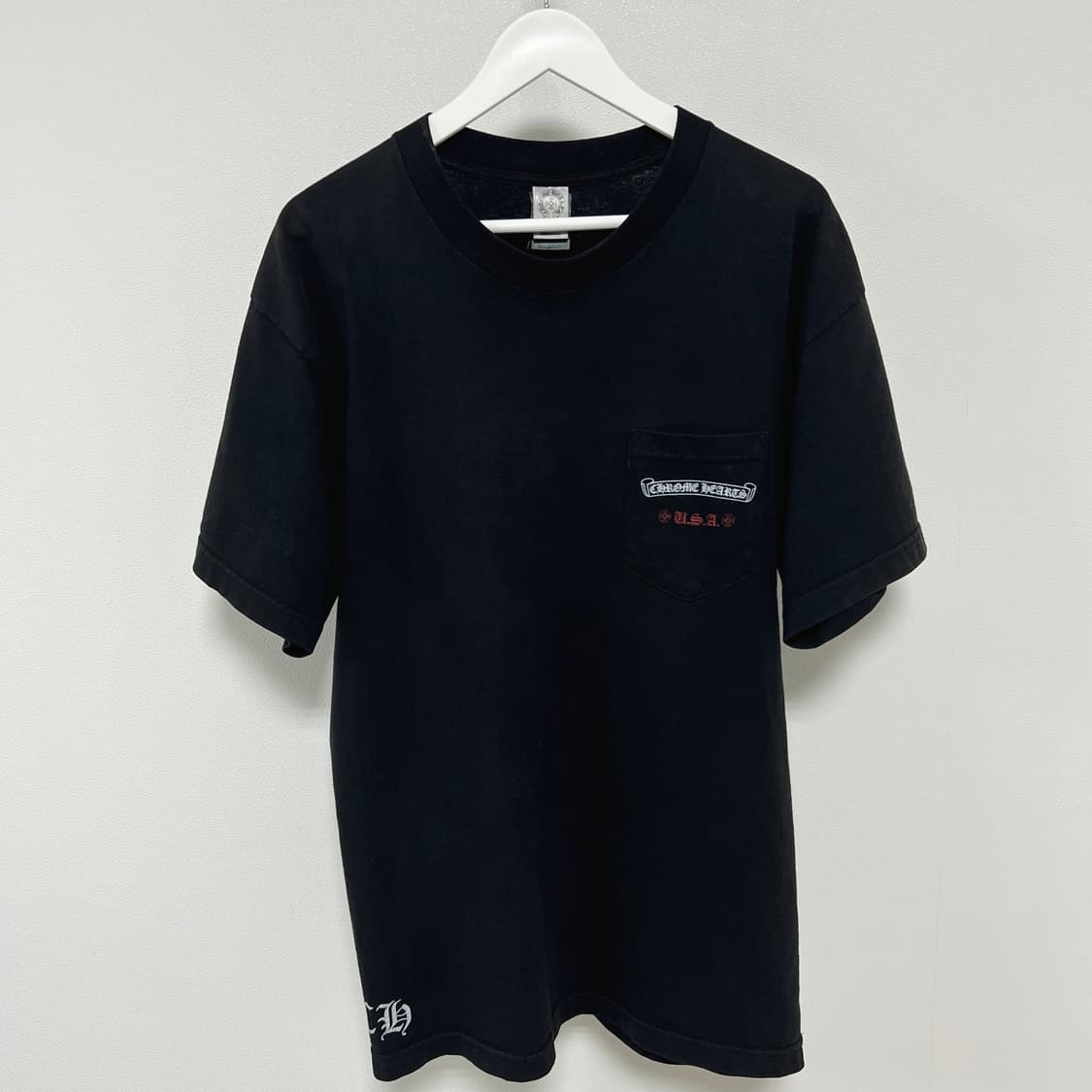 크롬하츠 아메리칸 플래그 성조기 대거 티셔츠 블랙 상품이미지3