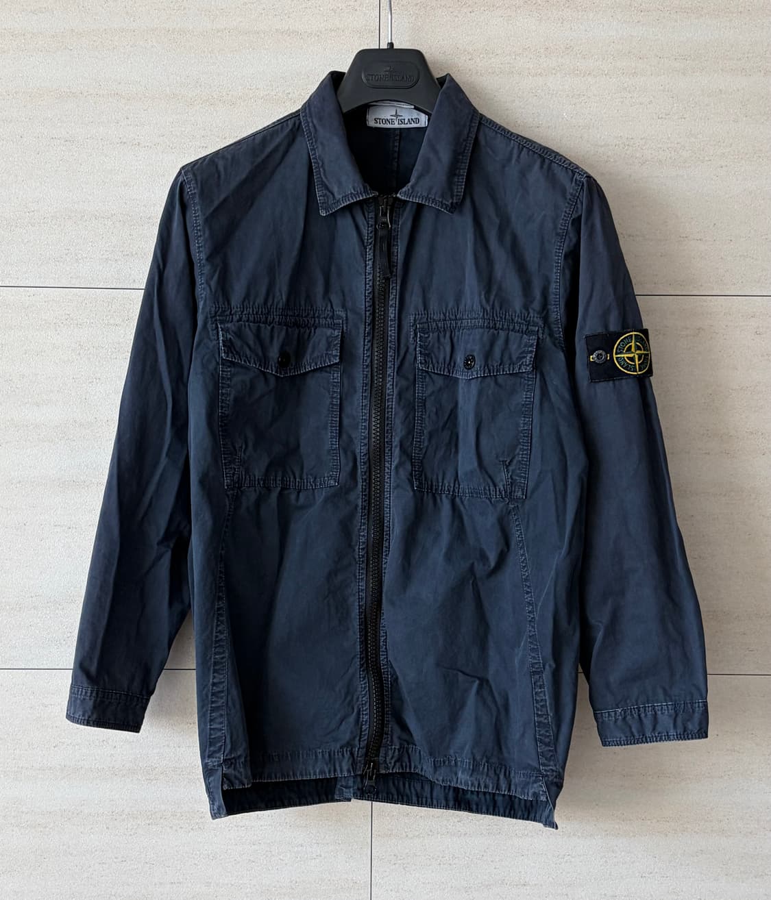 스톤아일랜드 올드이펙트 오버셔츠 네이비 상품이미지1