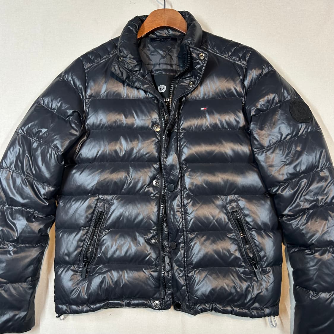 S) 타미힐피거 블랙 오리털 덕다운 패딩 점퍼 상품이미지2