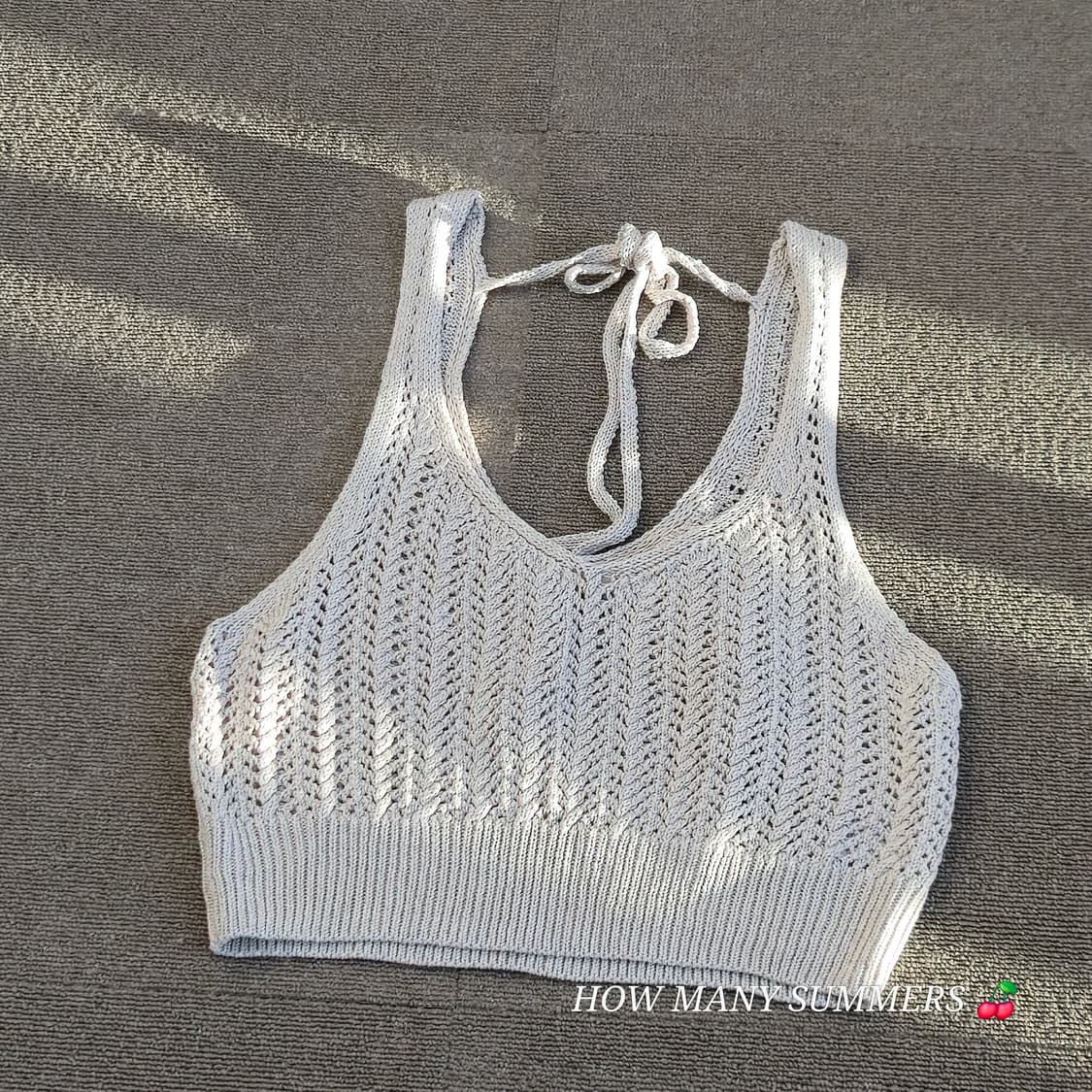 아이보리 여름 니트 슬리브리스 탑  상품이미지5