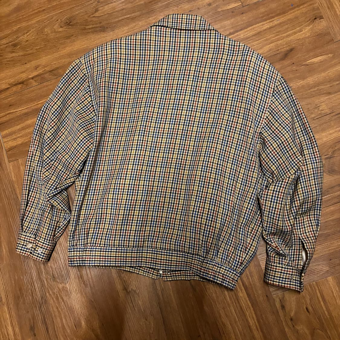 KOLON MANSTAR YELLOW WOOL CHECK JACKET 상품이미지5